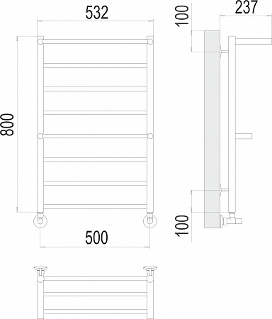 Анкона П8 500х800 Полотенцесушитель  TERMINUS Наро-Фоминск - фото 3