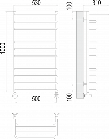 Арктур П10 500х1000 Полотенцесушитель  TERMINUS Наро-Фоминск - фото 3