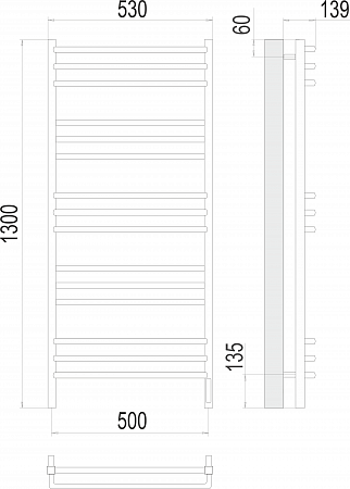 Соренто П15 500х1300 электро (sensor quick touch) Полотенцесушитель  TERMINUS Наро-Фоминск - фото 3