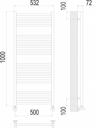 Аврора П20 500х1000 Полотенцесушитель  TERMINUS Наро-Фоминск - фото 3