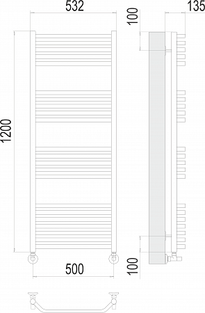 Виктория П22 500х1200 Полотенцесушитель  TERMINUS Наро-Фоминск - фото 3