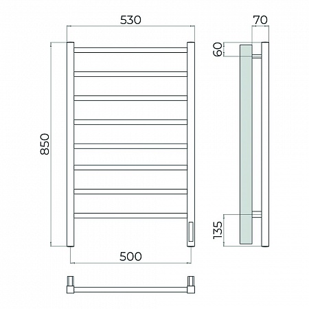 Ватикан П8 500х850 Электро Полотенцесушитель TERMINUS Золото Наро-Фоминск - фото 4 Ватикан П8 500х850 Электро Полотенцесушитель TERMINUS Золото Наро-Фоминск - фото 4