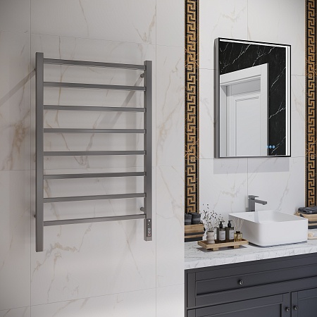 Ватикан П8 500х850 Электро Полотенцесушитель TERMINUS Оружейная сталь Наро-Фоминск - фото 3