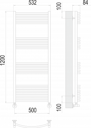 Классик П22 500х1200 Полотенцесушитель  TERMINUS Наро-Фоминск - фото 3