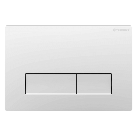 Клавиша смыва для инсталляции Terminus Classic кнопка прямоугольник цвет белый Наро-Фоминск - фото 1