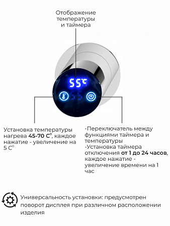 Рондо П2 350х760 электро Полотенцесушитель TERMINUS Нержавеющая сталь Наро-Фоминск - фото 5
