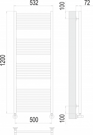 Аврора П22 500х1200 Полотенцесушитель  TERMINUS Наро-Фоминск - фото 3